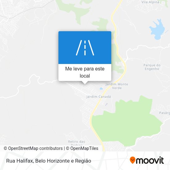 Rua Halifax mapa