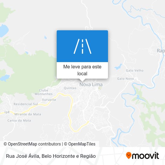 Rua José Ávila mapa