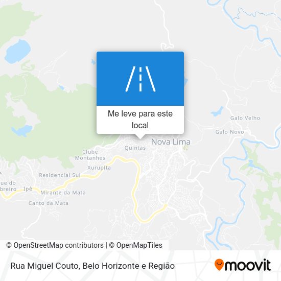 Rua Miguel Couto mapa