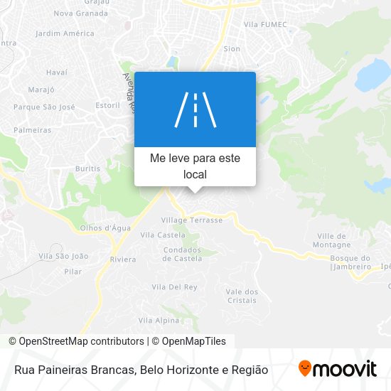 Rua Paineiras Brancas mapa