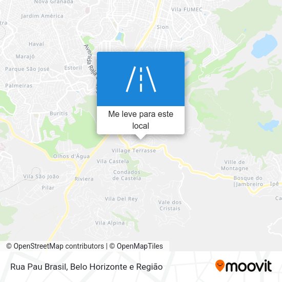 Rua Pau Brasil mapa