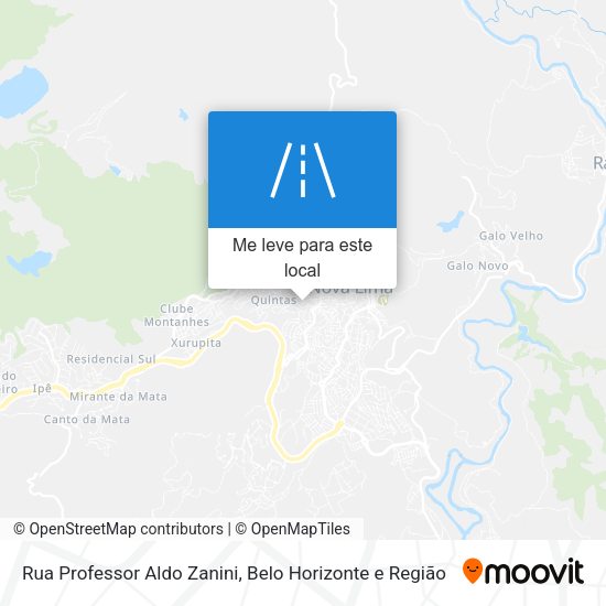 Rua Professor Aldo Zanini mapa