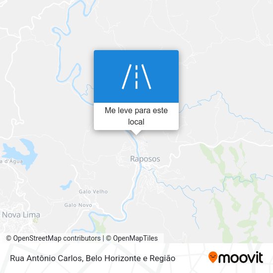 Rua Antônio Carlos mapa