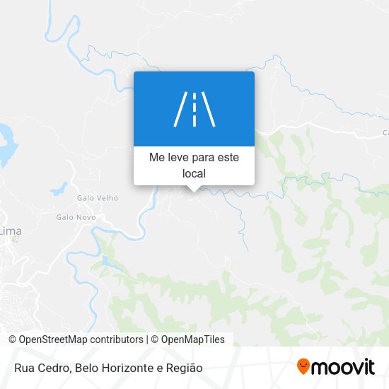 Rua Cedro mapa