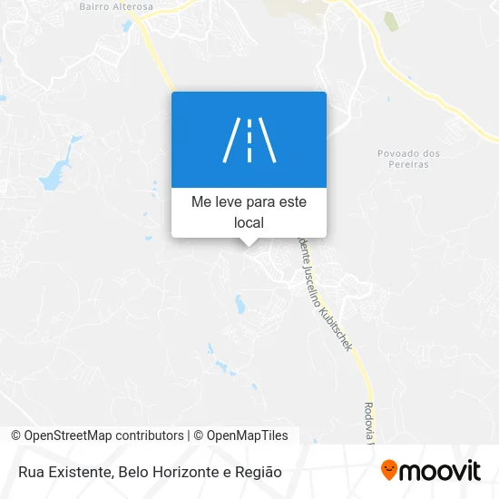 Rua Existente mapa