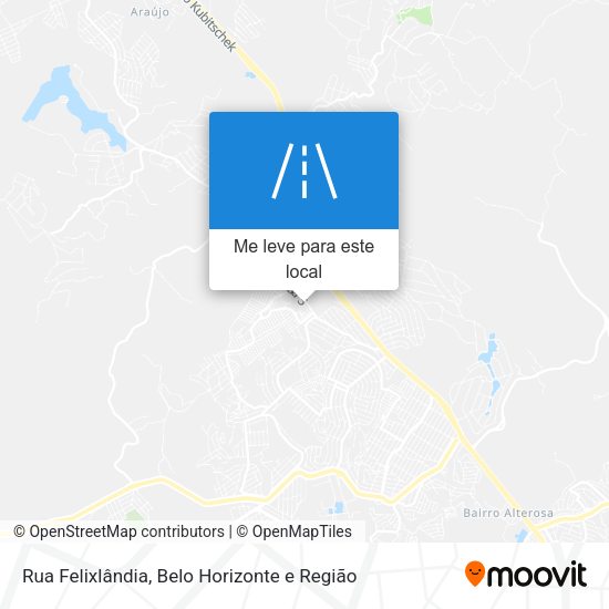Rua Felixlândia mapa