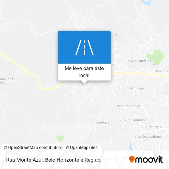 Rua Monte Azul mapa