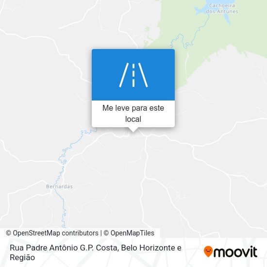 Rua Padre Antônio G.P. Costa mapa
