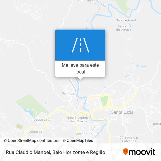Rua Cláudio Manoel mapa