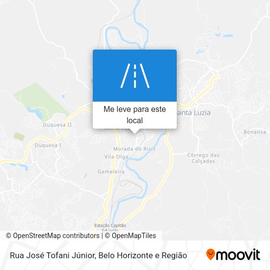 Rua José Tofani Júnior mapa