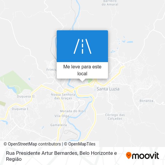 Rua Presidente Artur Bernardes mapa