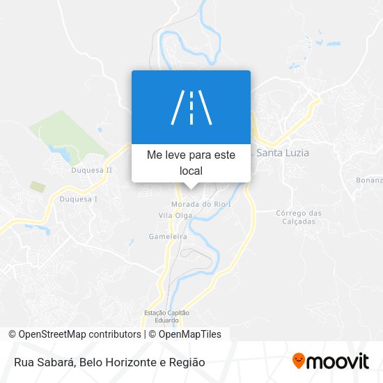 Rua Sabará mapa