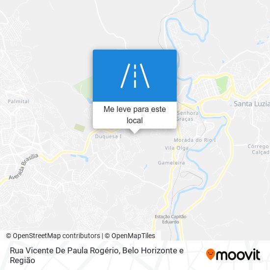 Rua Vicente De Paula Rogério mapa