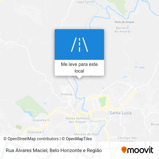 Rua Álvares Maciel mapa