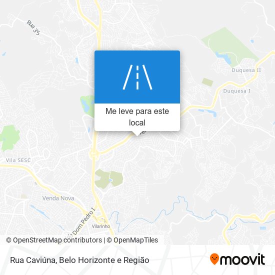 Rua Caviúna mapa