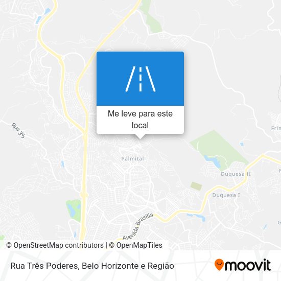 Rua Três Poderes mapa