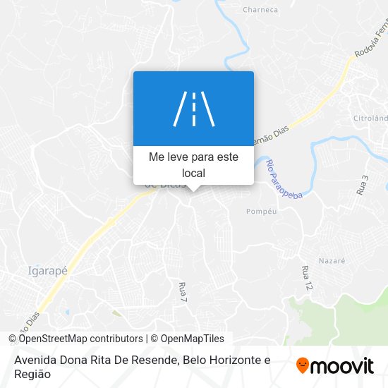 Avenida Dona Rita De Resende mapa