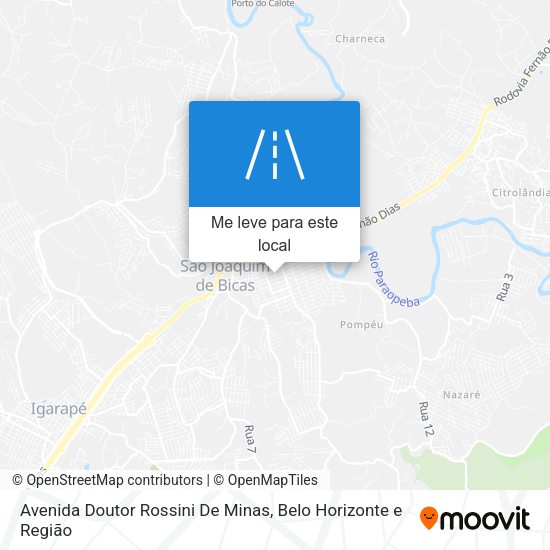 Avenida Doutor Rossini De Minas mapa