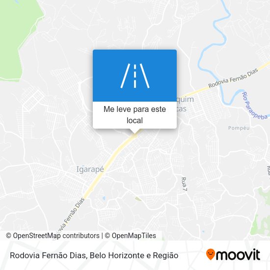 Rodovia Fernão Dias mapa