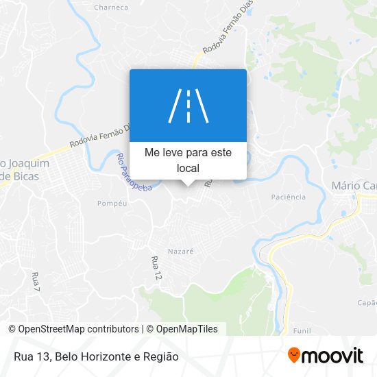 Rua 13 mapa