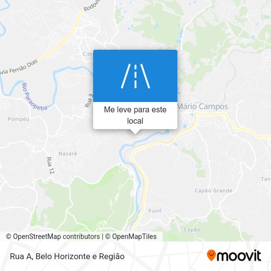 Rua A mapa