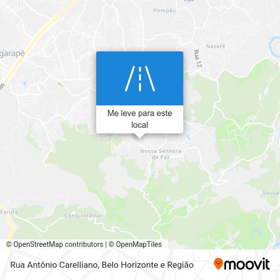 Rua Antônio Carelliano mapa