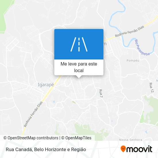 Rua Canadá mapa