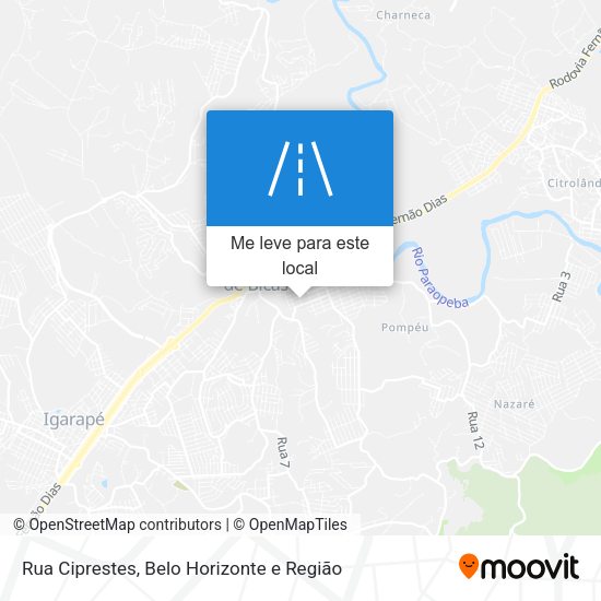 Rua Ciprestes mapa
