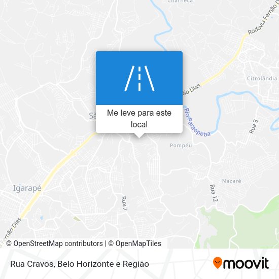 Rua Cravos mapa