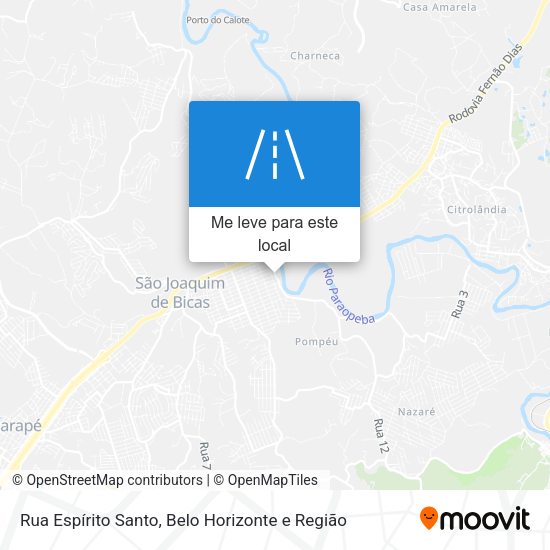 Rua Espírito Santo mapa