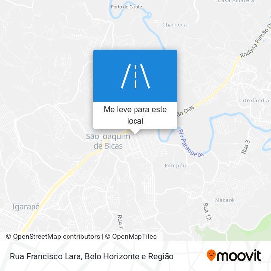 Rua Francisco Lara mapa