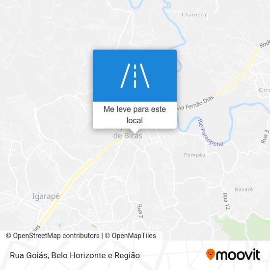 Rua Goiás mapa