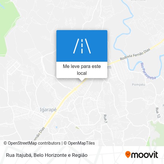 Rua Itajubá mapa