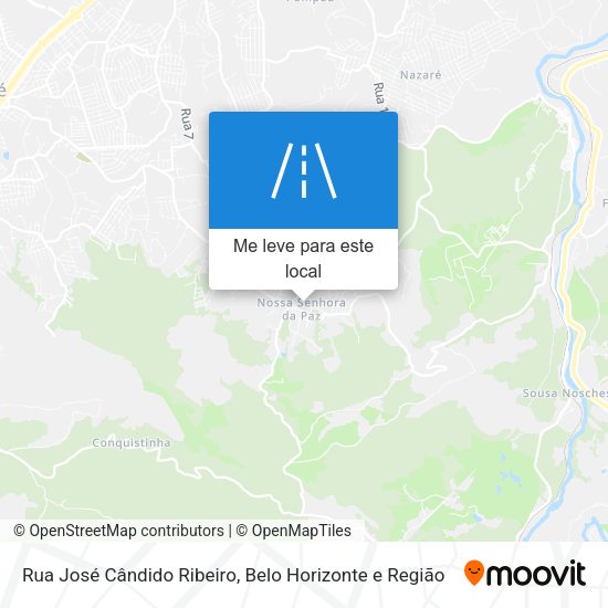 Rua José Cândido Ribeiro mapa