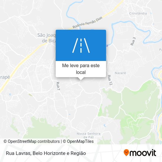 Rua Lavras mapa