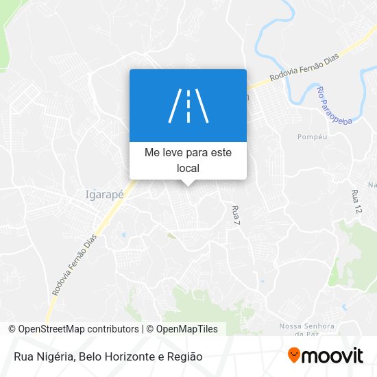 Rua Nigéria mapa
