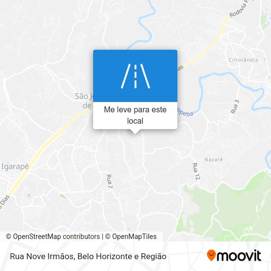 Rua Nove Irmãos mapa
