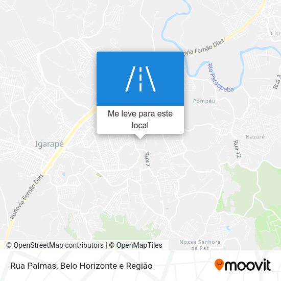 Rua Palmas mapa