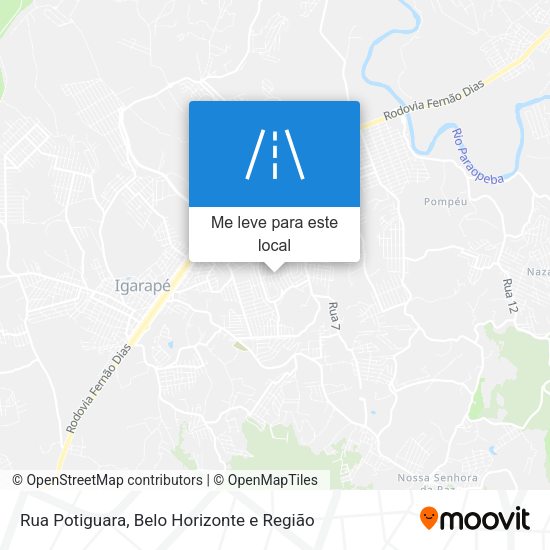 Rua Potiguara mapa