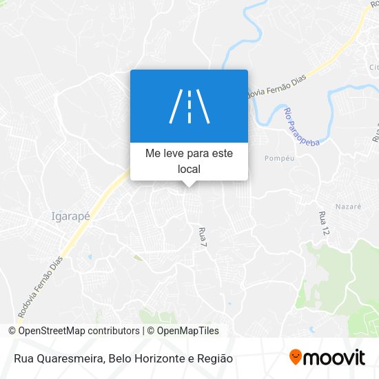 Rua Quaresmeira mapa