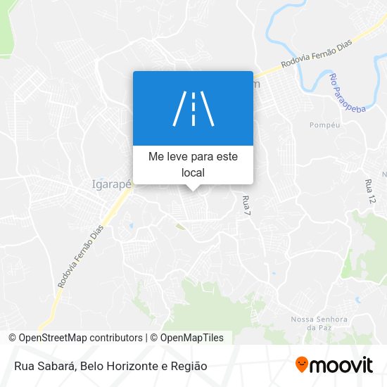 Rua Sabará mapa