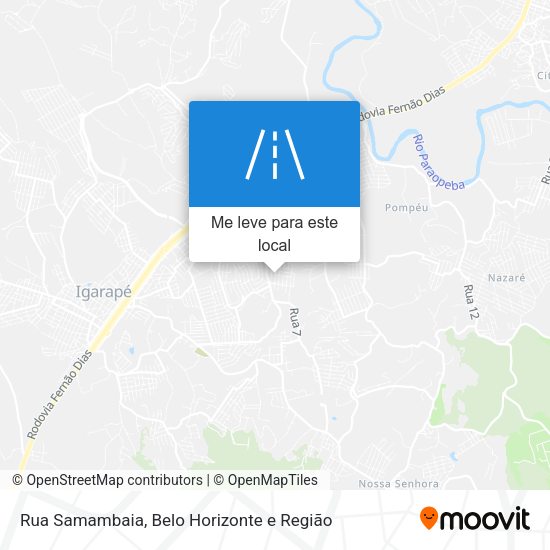 Rua Samambaia mapa