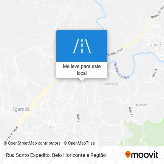 Rua Santo Expedito mapa