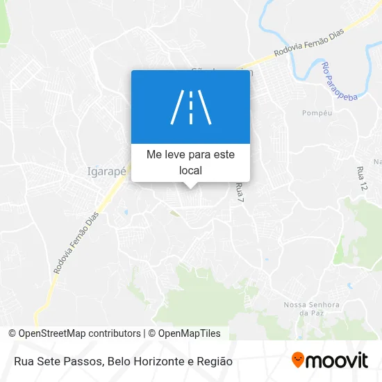 Rua Sete Passos mapa