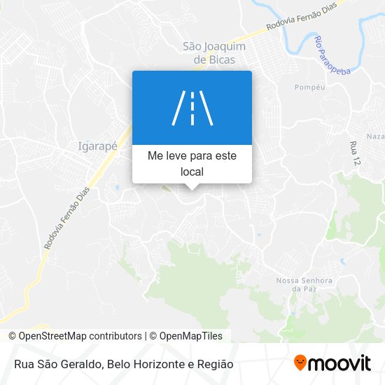 Rua São Geraldo mapa