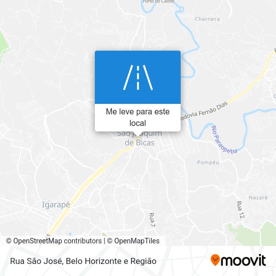 Rua São José mapa