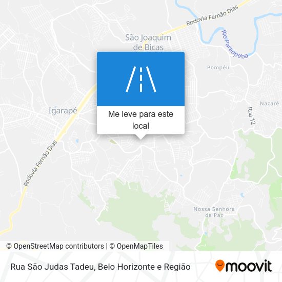 Rua São Judas Tadeu mapa