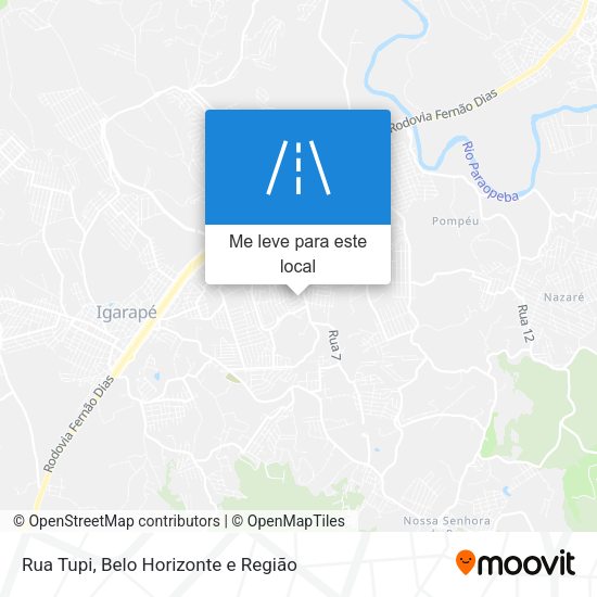 Rua Tupi mapa
