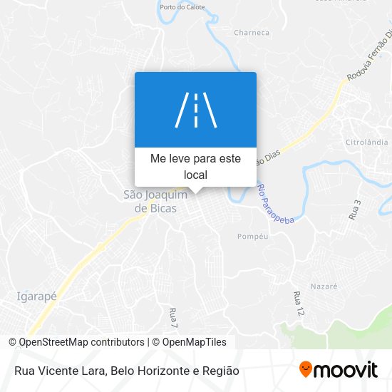 Rua Vicente Lara mapa