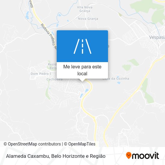 Alameda Caxambu mapa